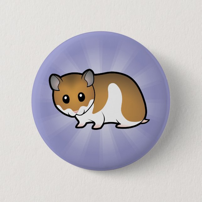 Cartoonsyrian-Hamster Button (Vorderseite)