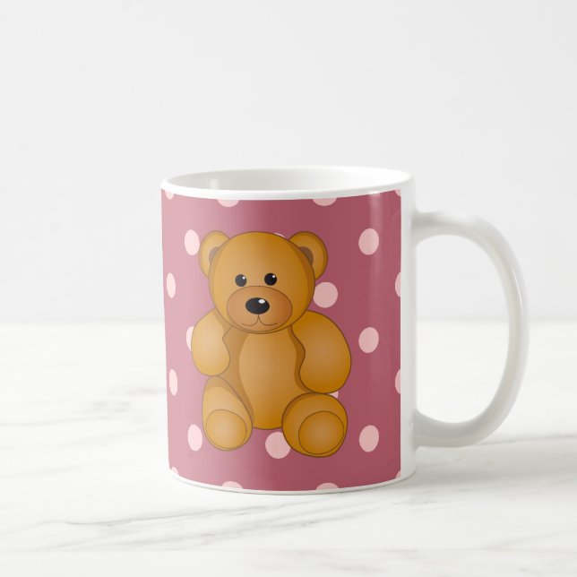 Cartoonteddy-Entwurf Kaffeetasse (Rechts)