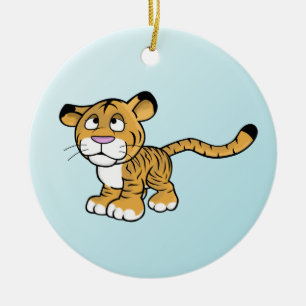 Cartoontiger Keramik Ornament