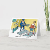 Cartoontretmühleunfall während der Übung