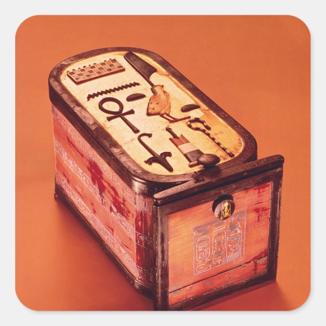 Cartouche-förmiger Kasten Quadratischer Aufkleber (Vorderseite)