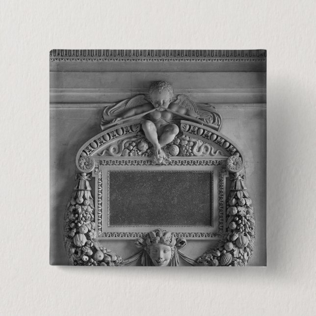 Cartouche von der Tribüne der Caryatids Button (Vorderseite)