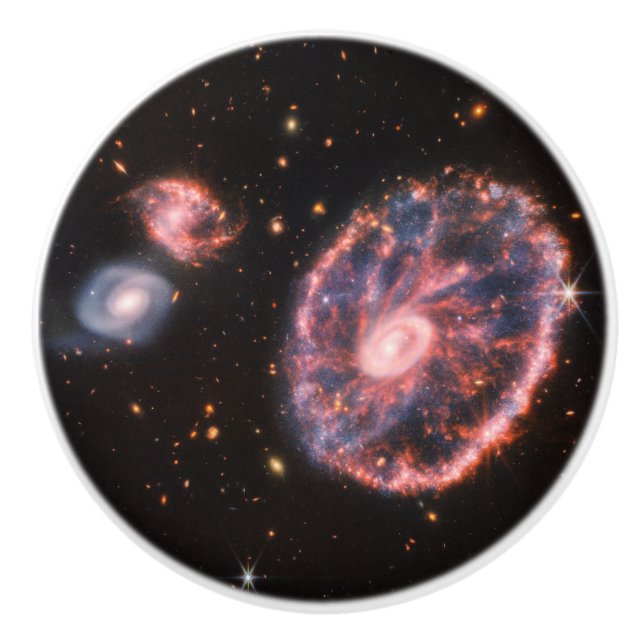 Cartwheel Galaxy, James Webb Space Telescope Keramikknauf (Vorderseite)
