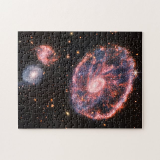 Cartwheel Galaxy JWST James Webb Space Telescope Puzzle (Horizontal)