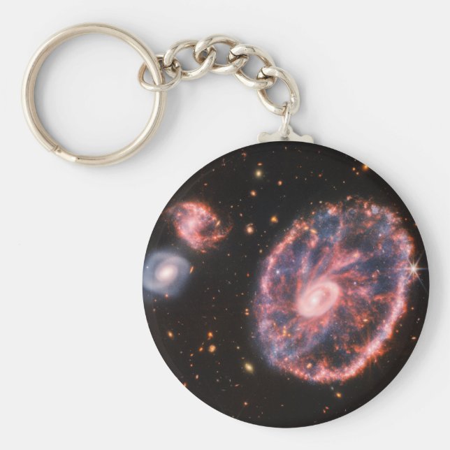 Cartwheel Galaxy JWST James Webb Space Telescope Schlüsselanhänger (Vorne)