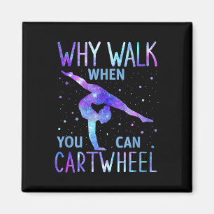 Cartwheel Gymnast Girl Magnet