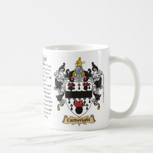 Cartwright-Familien-Wappen (Wappen) einschließlic Tasse