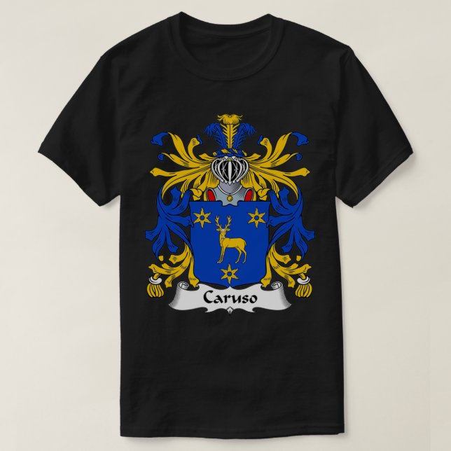 Caruso Coat of Arms Familienwappen T-Shirt (Design vorne)
