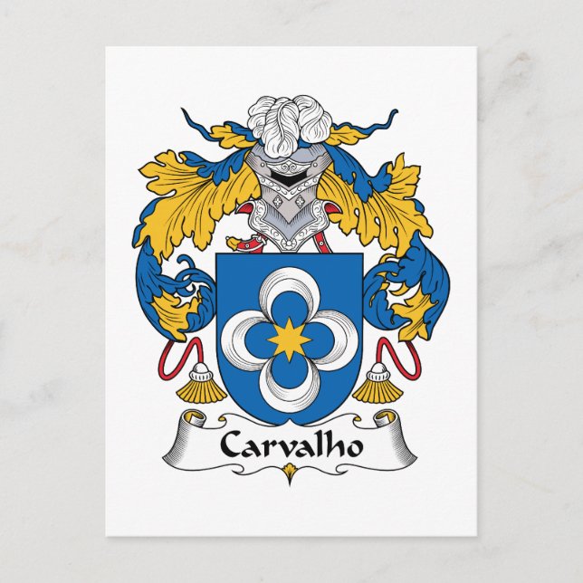 Carvalho Familienwappen Postkarte (Vorderseite)