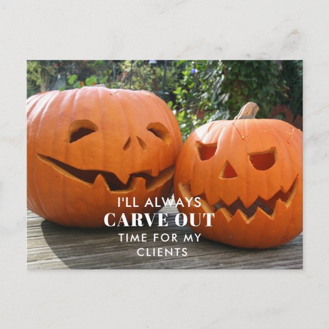 Carve Out Time – Elegant Fall Referral | Real Esta Ankündigungspostkarte (Vorderseite)