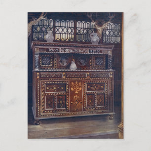 Carved and Inlay Oak Court Cupboard, Edwin Foley Postkarte