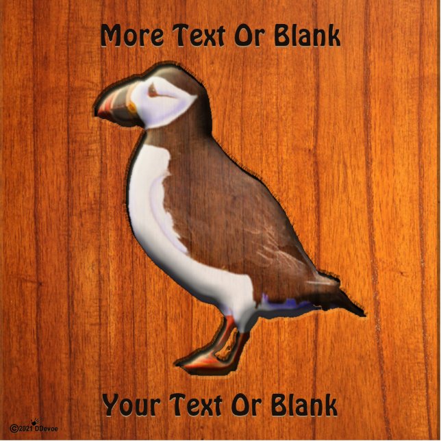 Carved Atlantic Puffin Freistehende Fotoskulptur (Vorne)