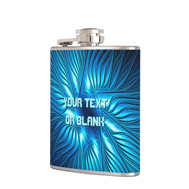 Carved Blue Star Flachmann (Links)