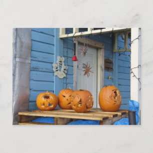 Carved Halloween Pumpkins Postkarte