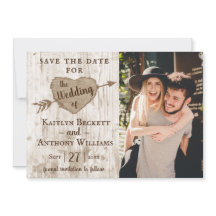 Carved Heart Tree Wedding Foto Save the Date