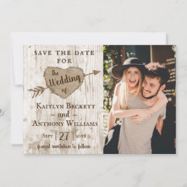 Carved Heart Tree Wedding Foto Save the Date