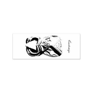 Carved Maori Tiki Face Thunder_Cove Gummistempel