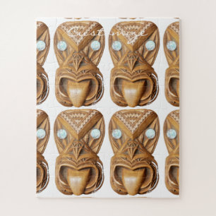 Carved Maori Tiki Face Thunder_Cove Puzzle