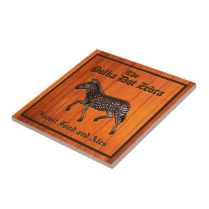 Carved Polka Dot Zebra English Pub Fliese