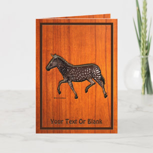 Carved Polka Dot Zebra Karte