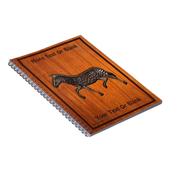Carved Polka Dot Zebra Notizblock (Rechte Seite)