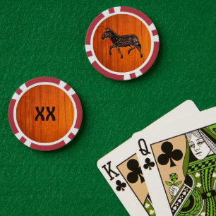 Carved Polka Dot Zebra Pokerchips