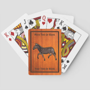 Carved Polka Dot Zebra Spielkarten