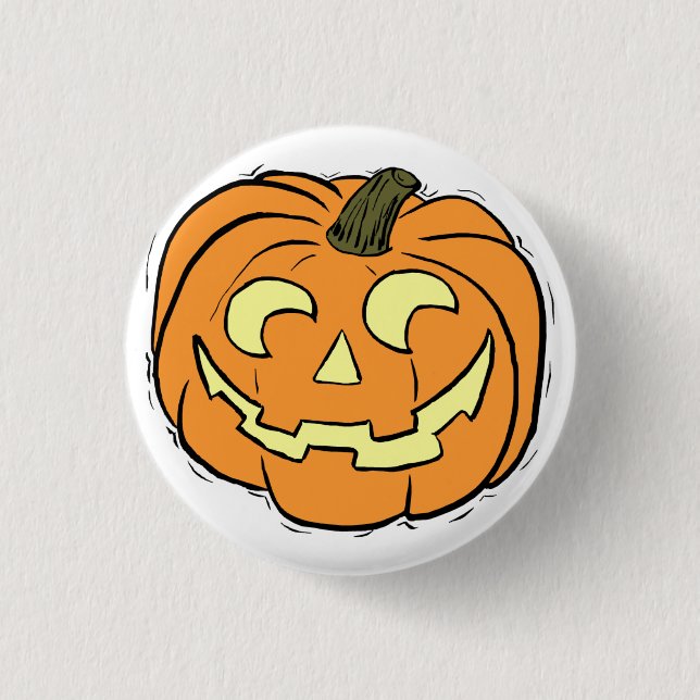 Carved Pumpkin Face Button (Vorderseite)