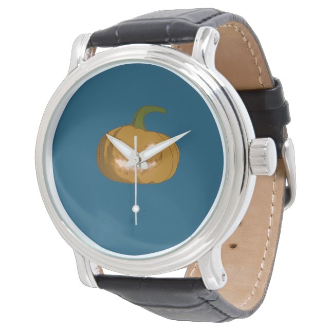 Carved Pumpkin Watch Armbanduhr (Schrägansicht)