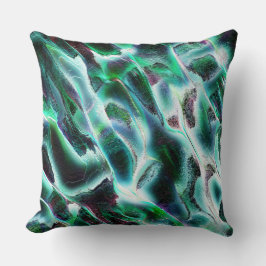 Carved Rauness von virtuellen Flüssen und Regenwal Kissen