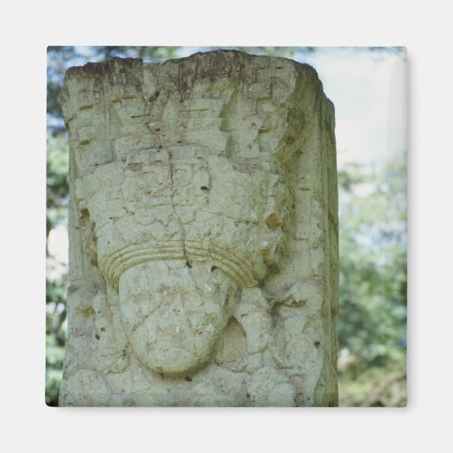 Carved Rock Sculpture Alte Maya Ruins Honduras Magnet (Vorne)