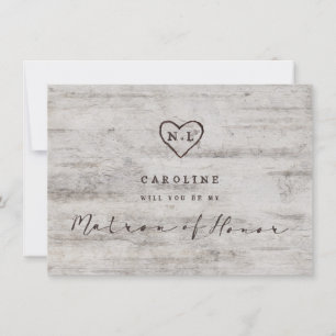 Carved Sweethearon Matron of Honor Vorschlag Card