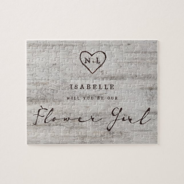 Carved Sweethearts ist unser Blumenmädchen-Vorschl Puzzle (Horizontal)