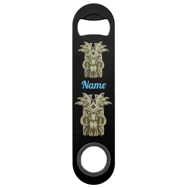 Carved Tiki Sculpture Thunder Speed Flaschenöffner (Vorderseite)