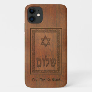 Carved Wood Shalom Case-Mate iPhone Hülle