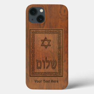 Carved Wood Shalom Case-Mate iPhone Hülle