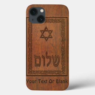 Carved Wood Shalom Case-Mate iPhone Hülle