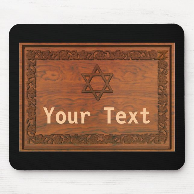 Carved Wood Star von David Mousepad (Vorne)