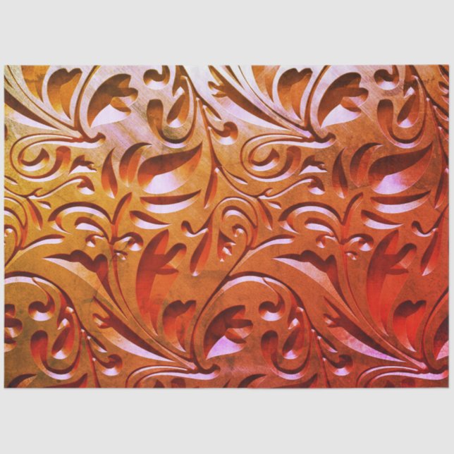 Carved wood woodgrain look elegant abstract brown  seidenpapier (Vorderseite)