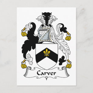 Carver-Familienwappen Postkarte