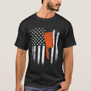 Carving Knife Cleaver Usa Flag Koch Koch T-Shirt