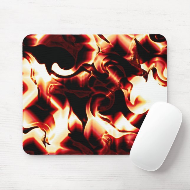 Carvingfeuer auf dunklem Hintergrund Mousepad (Mit Mouse)