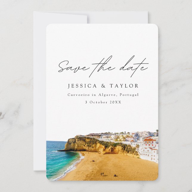 Carvoeiro - Portugal - Foto Save the Date Einladung (Vorderseite)