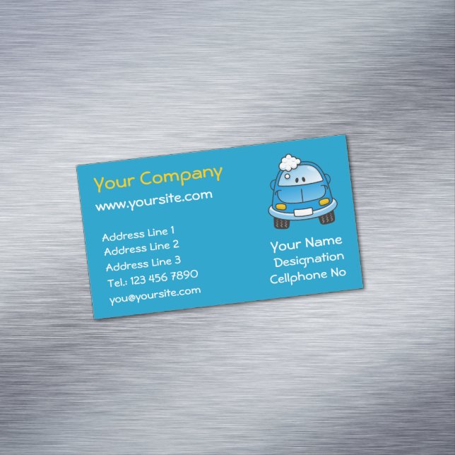 Carwash Business Card Magnet (Beispiel)