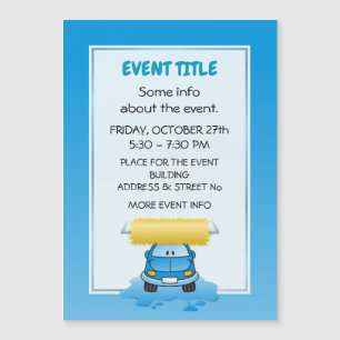 Carwash-Cartoon Magnetkarte