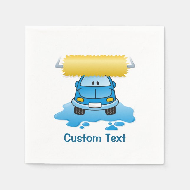 Carwash-Cartoon-Servietten Serviette (Vorderseite)