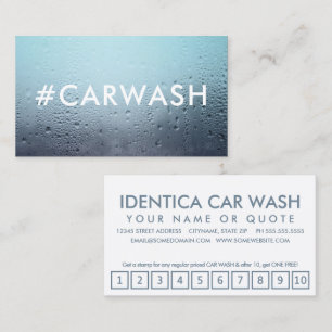 #CARWASH Hashtag Loyalitätskarte Treuekarte