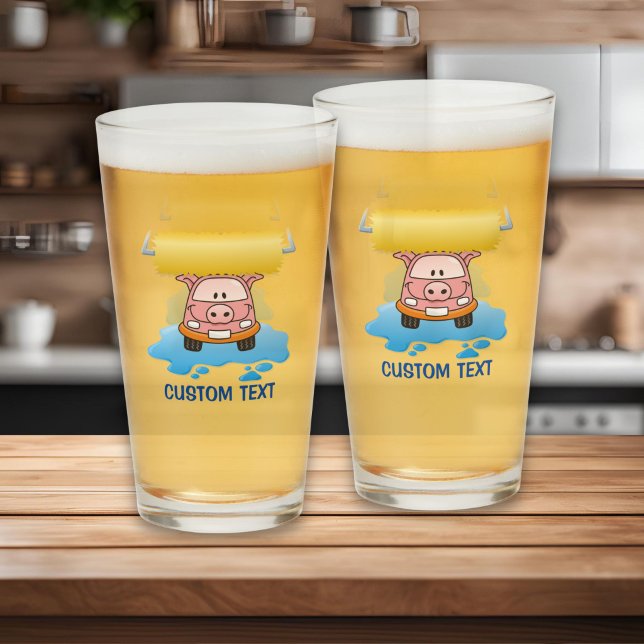 Carwash Pig Cartoon Glas (Von Creator hochgeladen)