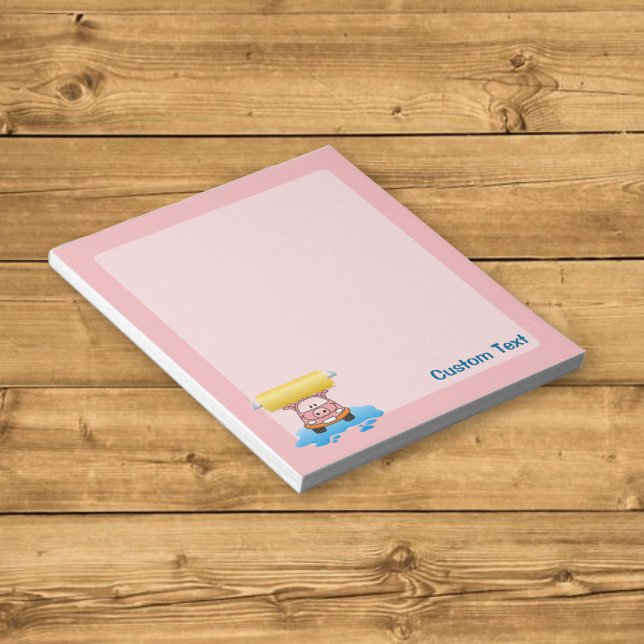 Carwash Pig Cartoons Notepad Notizblock (Von Creator hochgeladen)