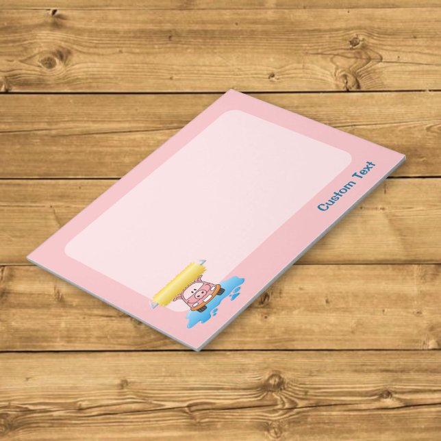 Carwash Pig Cartoons Notepad Notizblock (Von Creator hochgeladen)